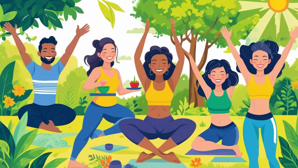 Pessoas felizes com o emagrecimento natural