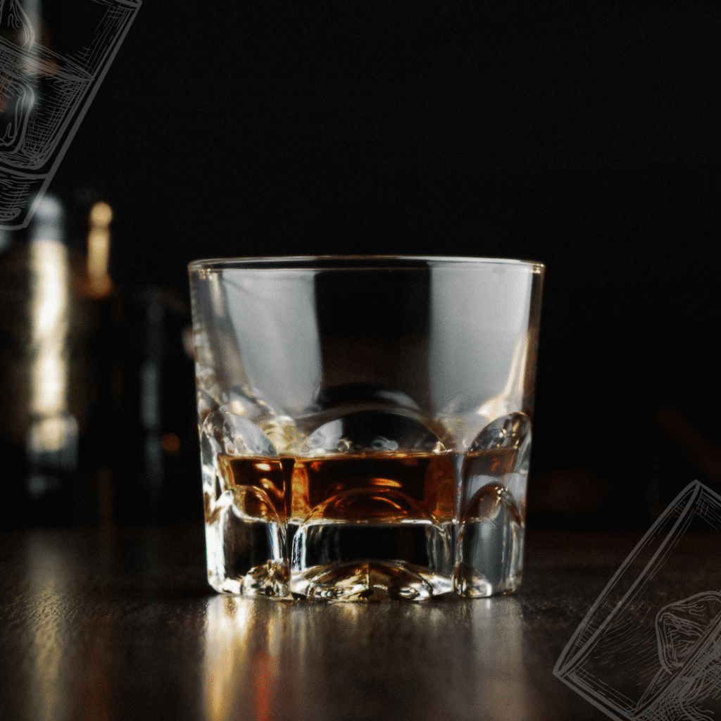 Diferença entre bebida original e falsificada, destacando o risco do metanol em bebidas alcoólicas.